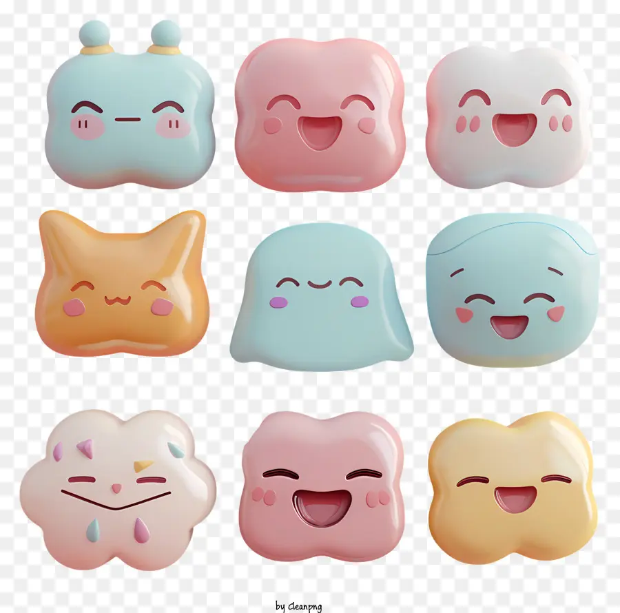 Emotes，Animados De Caras Sonrientes PNG