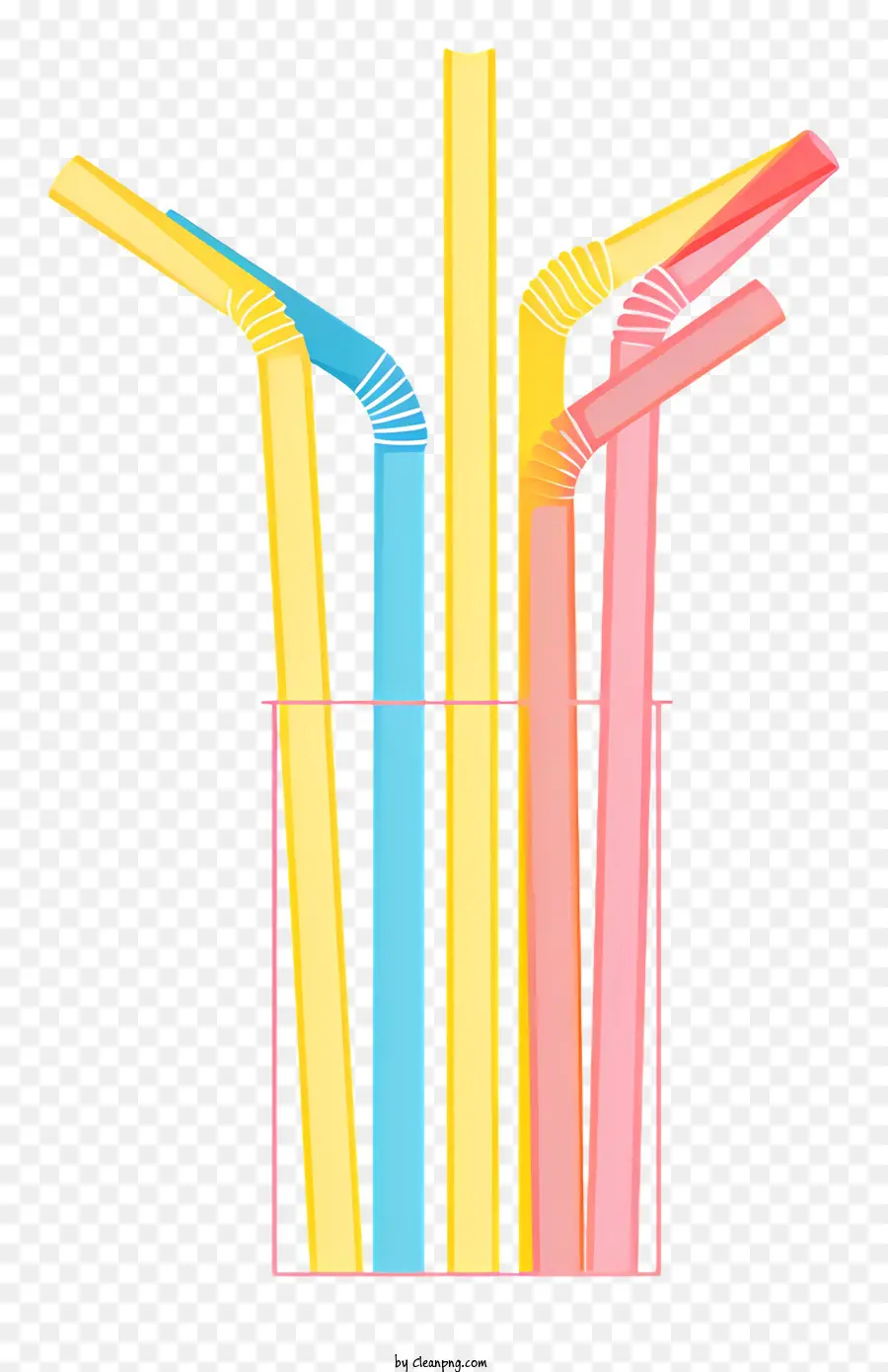 Pajitas Para Beber，Pajitas De Colores En Un Vaso PNG