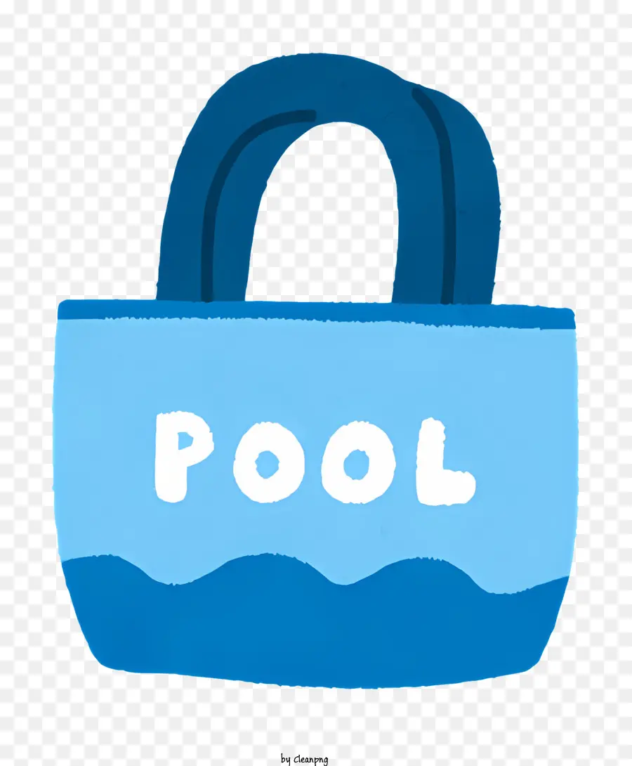 Bolso Azul，Diseño De Palabras De Piscina PNG