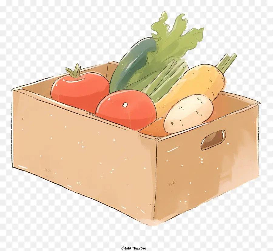 Caja Vegetal，Verduras Frescas PNG