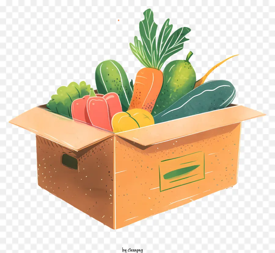 Caja Vegetal，Verduras Frescas PNG