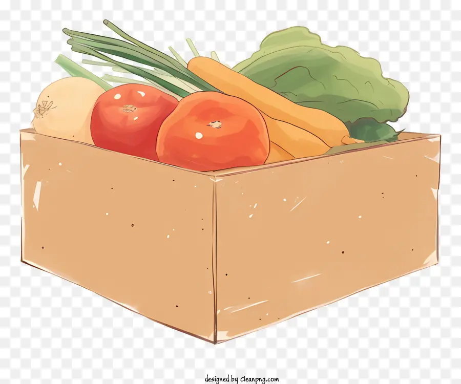 Caja Vegetal，Verduras PNG