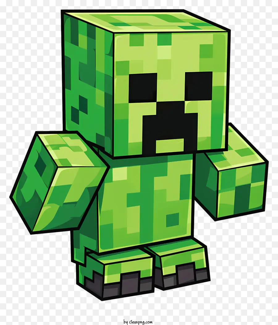 Minecraft Creeper，Monstruo Verde PNG