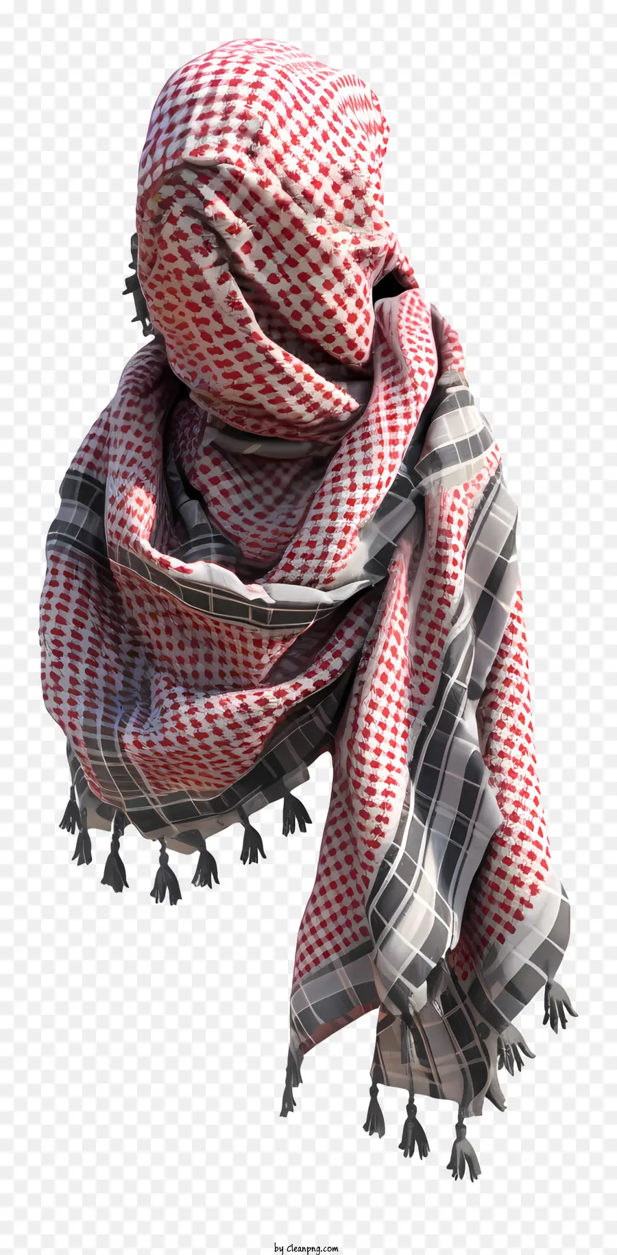 Keffiyeh，Bufanda Roja Y Negra PNG