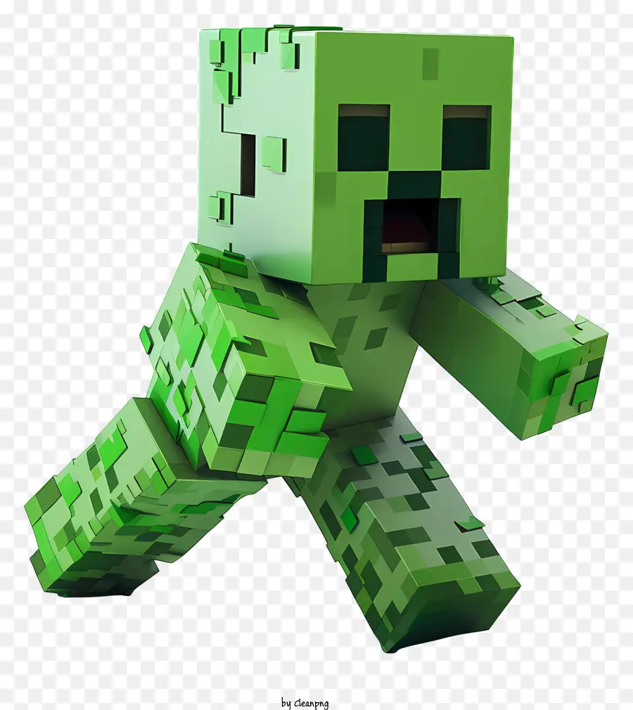 Minecraft Creeper，Enredadera Pixelada PNG