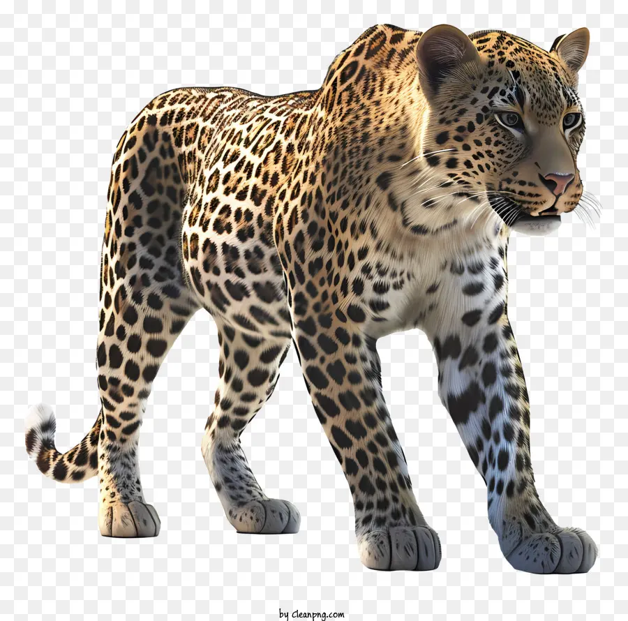 Leopardo，Leopardo Caminando PNG