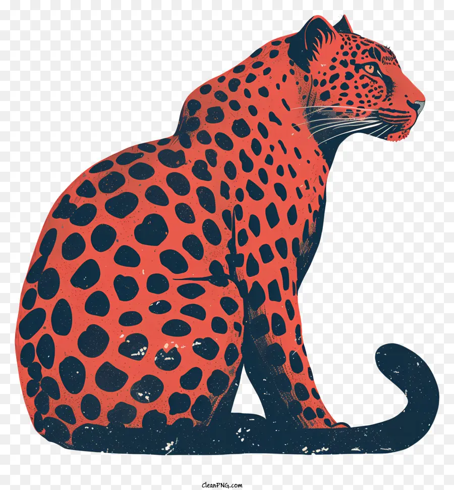 Leopardo，Leopardo Rojo Y Negro PNG