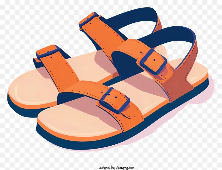 Sandalias，Sandalias Naranja PNG