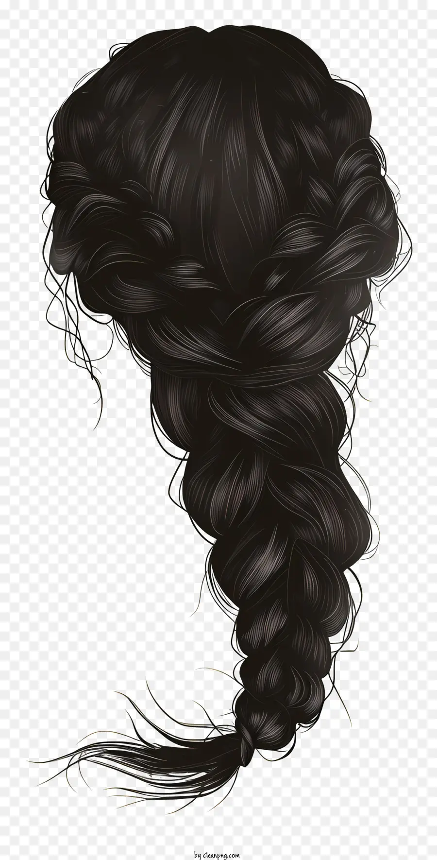 Peluca De Cabello Trenzado，El Pelo Largo PNG