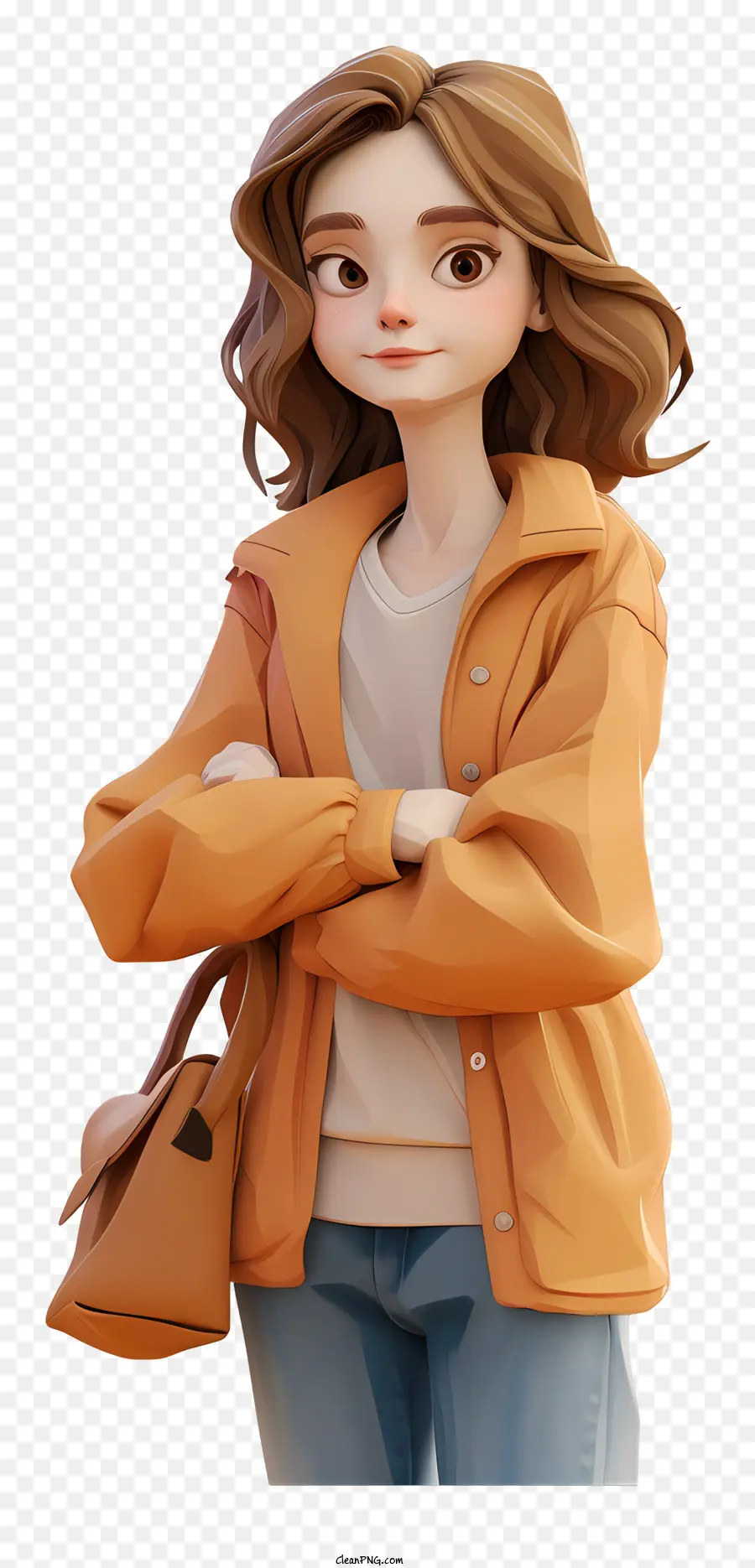 Chica Universitaria Con Bolsa，Mujer Joven PNG