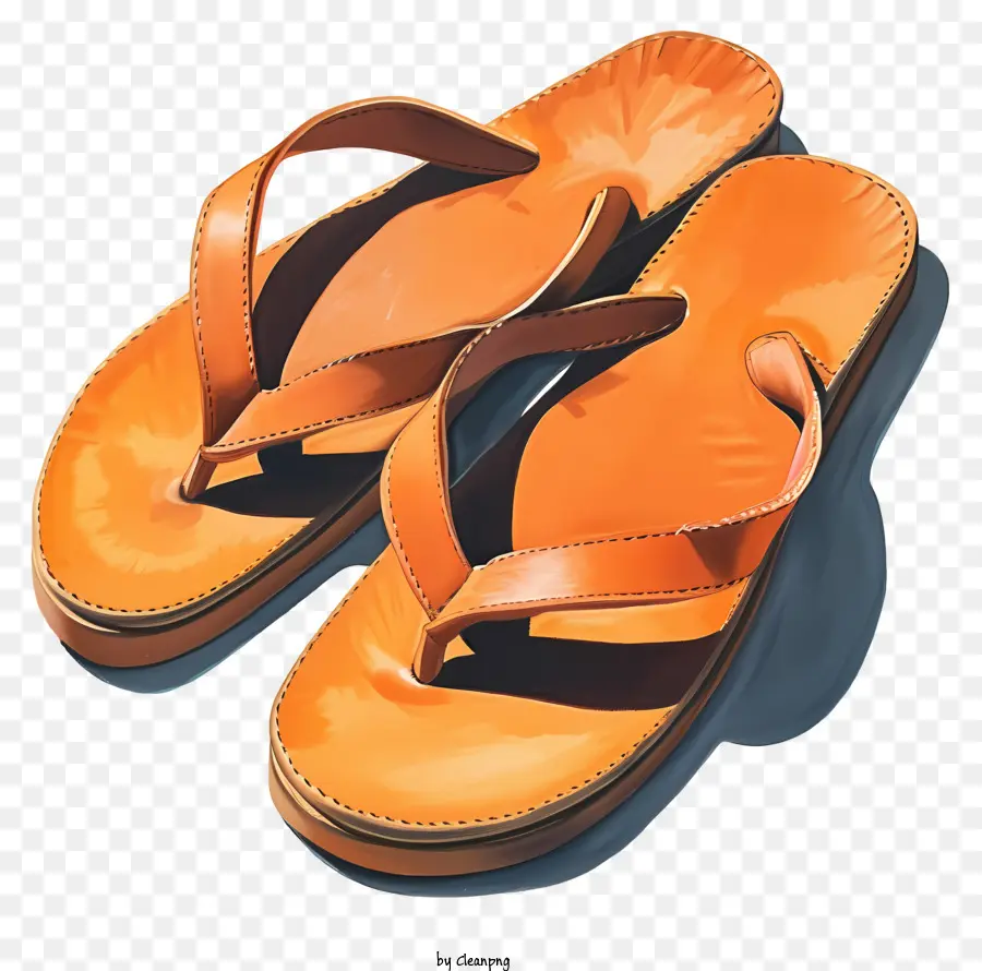 Sandalias De Cuero，Sandalias Naranja PNG