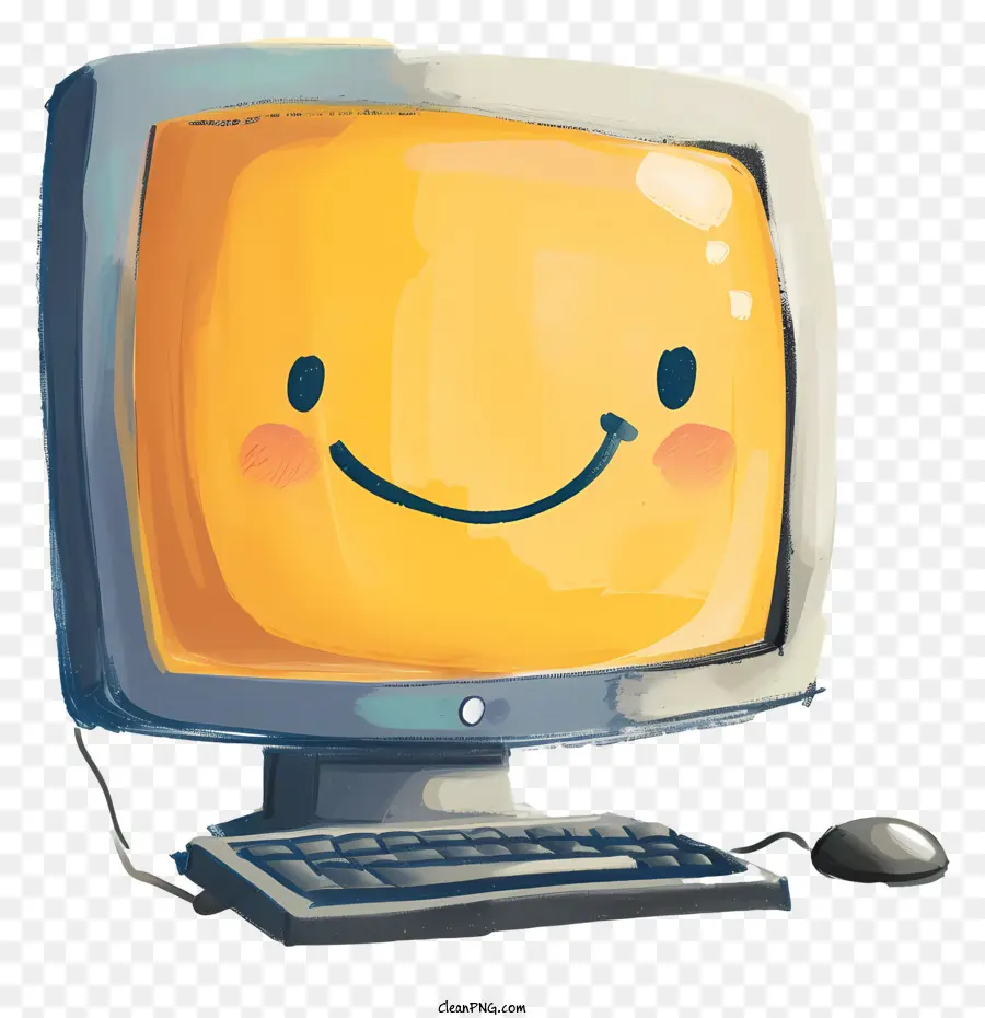Monitor De La Computadora，La Cara Sonriente PNG
