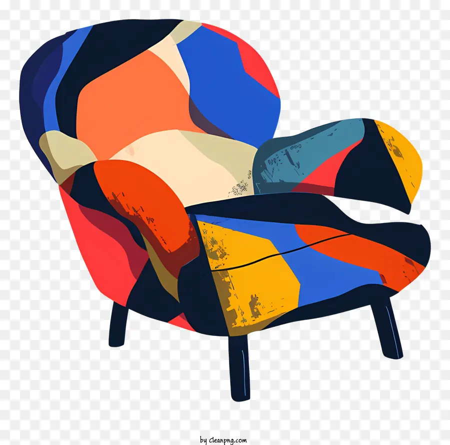 Sillón Moderno，Silla Colorida PNG