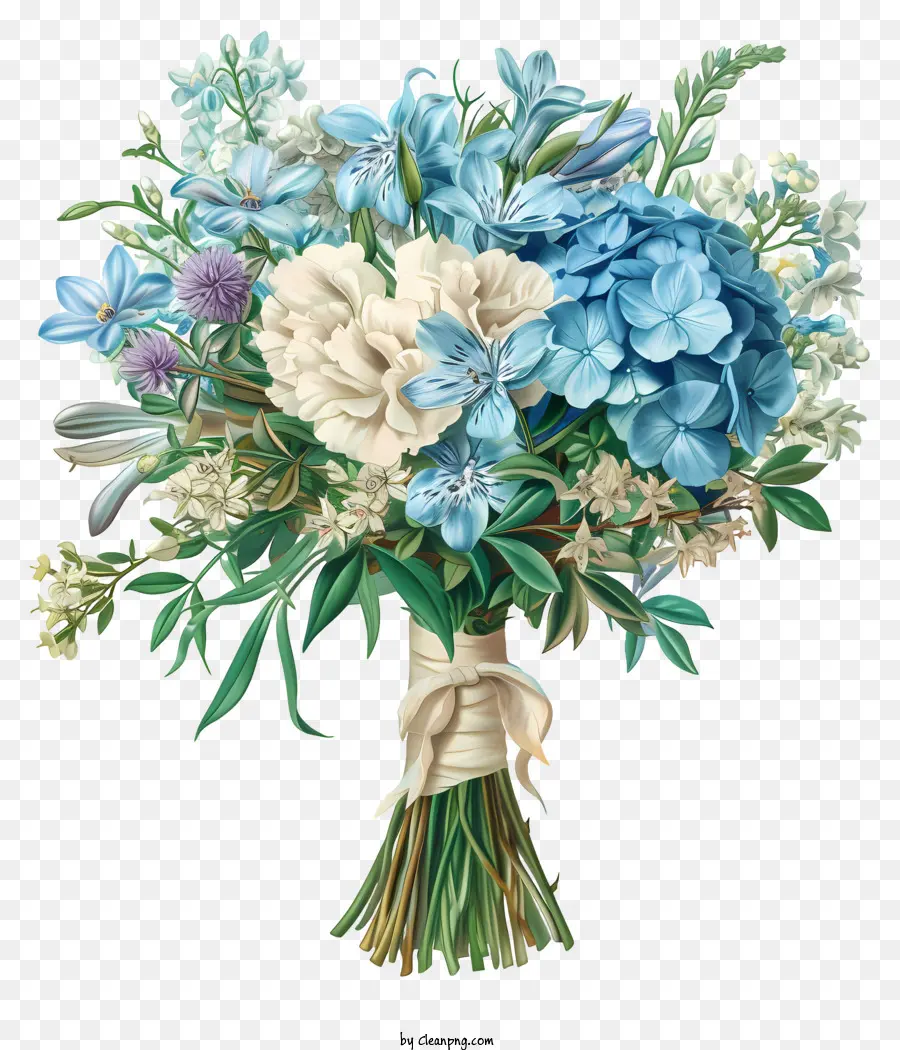 De La Boda Ramo De Flores，Flores De Color Azul PNG