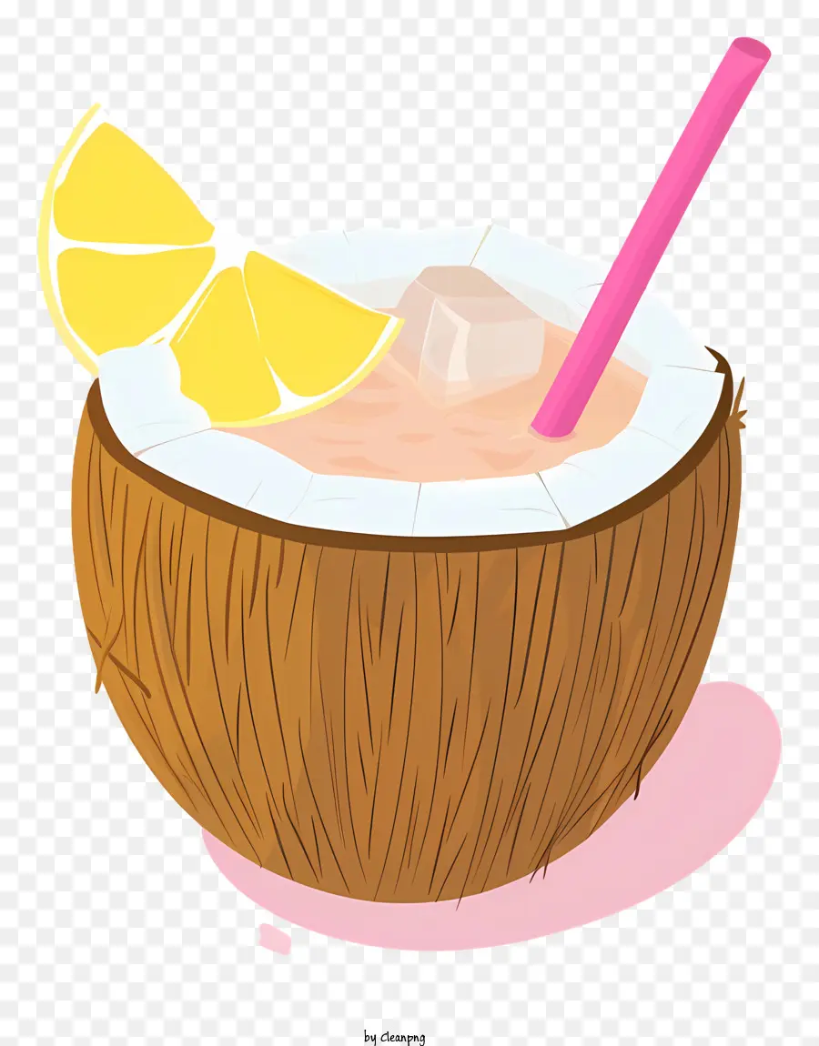 Bebida De Cóctel De Coco，Bebida Con Cáscara De Coco PNG