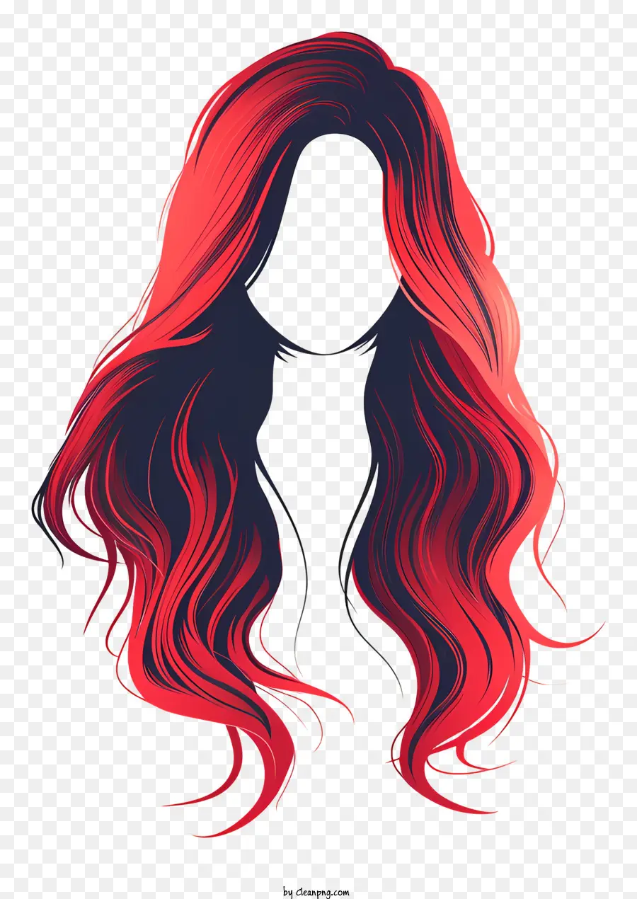 Larga Peluca De Pelo，Cabello Largo Rizado Rojo PNG