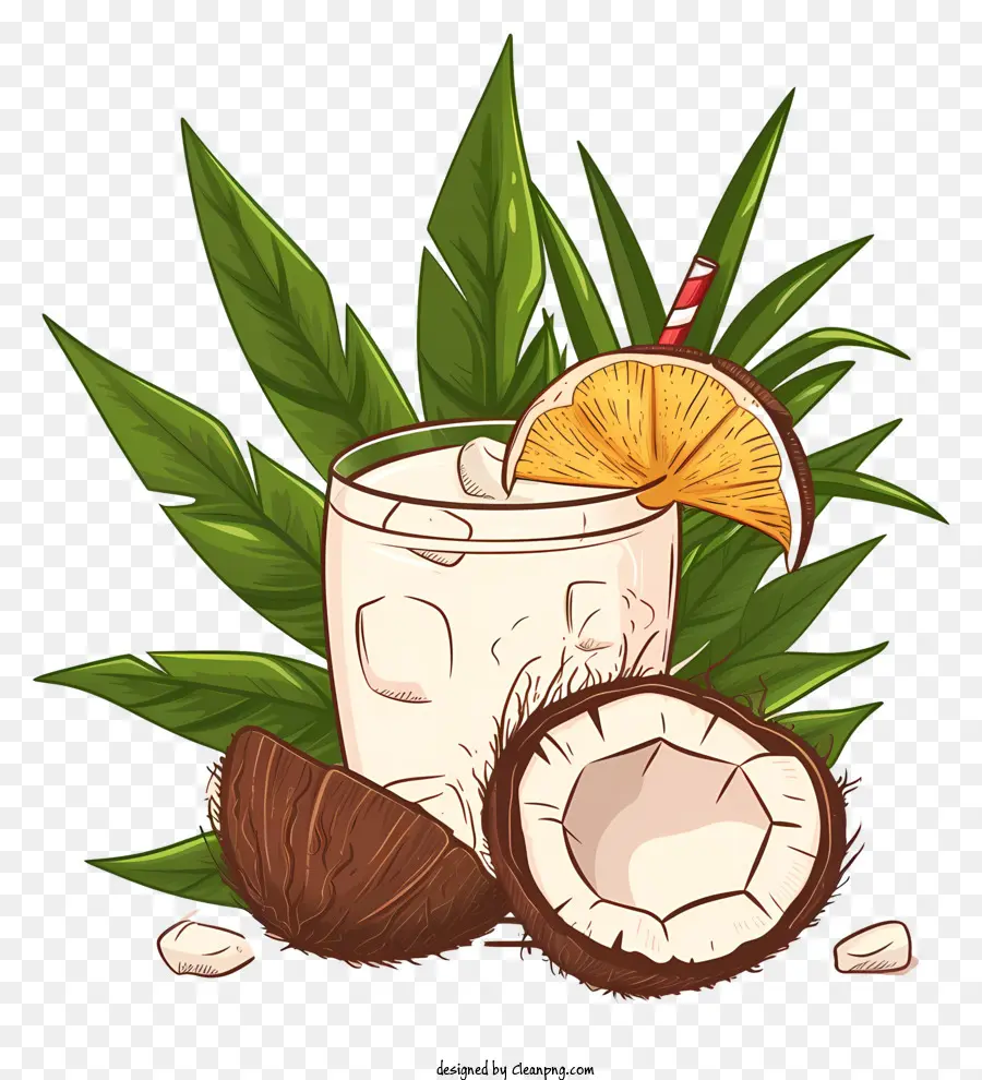 Bebida De Cóctel De Coco，La Leche De Coco PNG