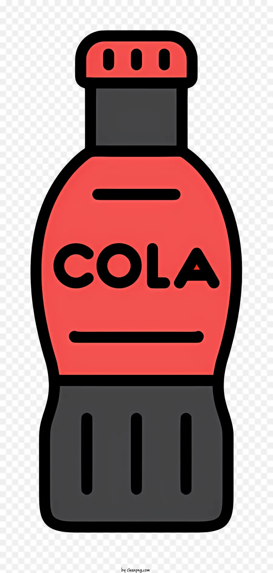 Icono De Coca Cola，Botella Roja Y Negra PNG