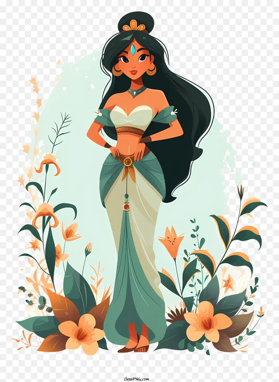 La Princesa De Disney，Ilustración De Dibujos Animados PNG