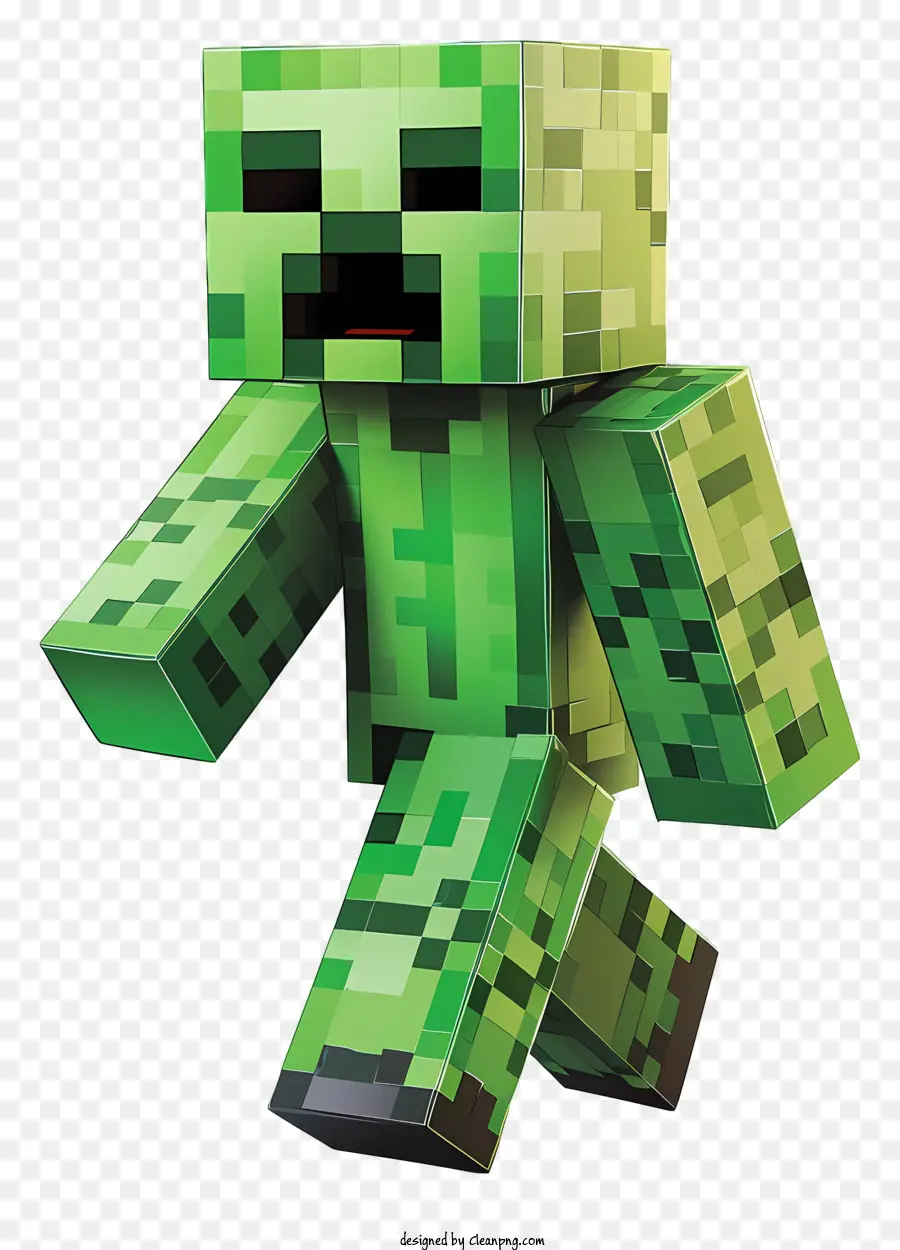 Minecraft Creeper，Atuendo Verde Y Blanco PNG