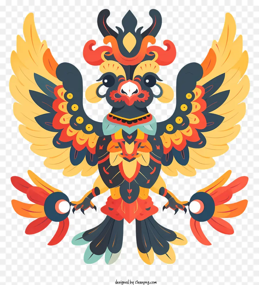 Garuda Abstracto，Pájaro Adornado PNG