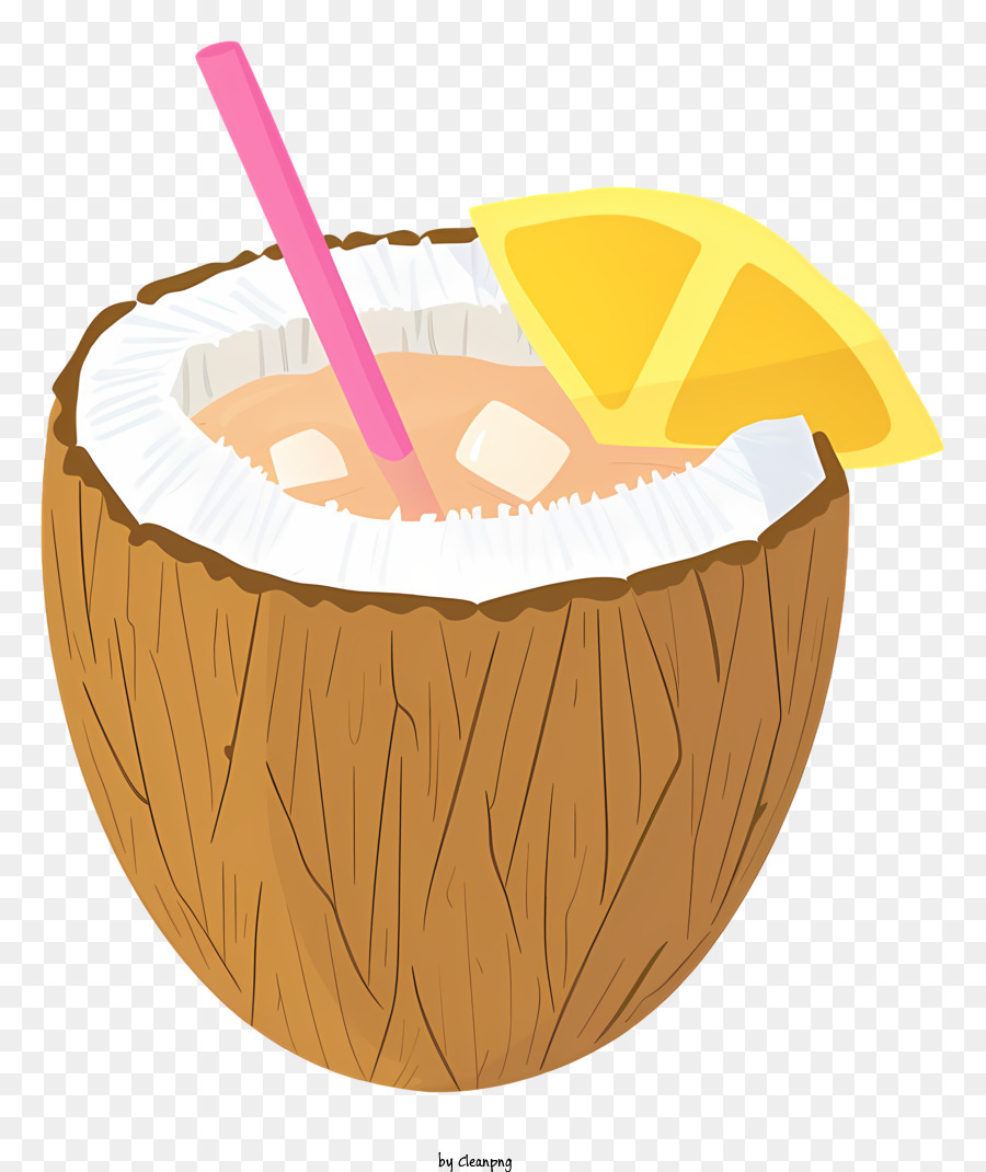 Descarga gratuita de Bebida De Coco, Taza De Coco, Cáscara De Naranja Imágen de Png