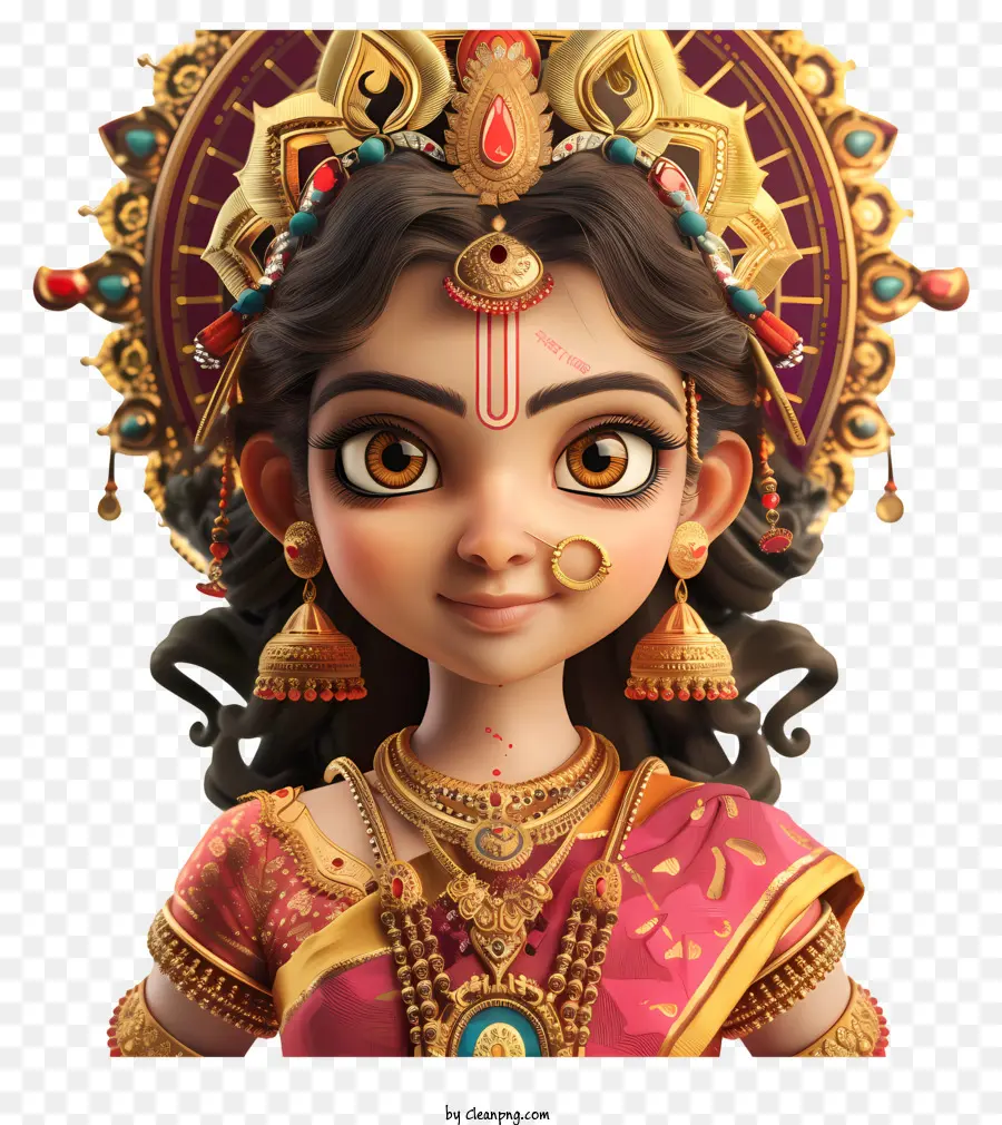 Diosa Hindú，Personaje De Película Animada PNG