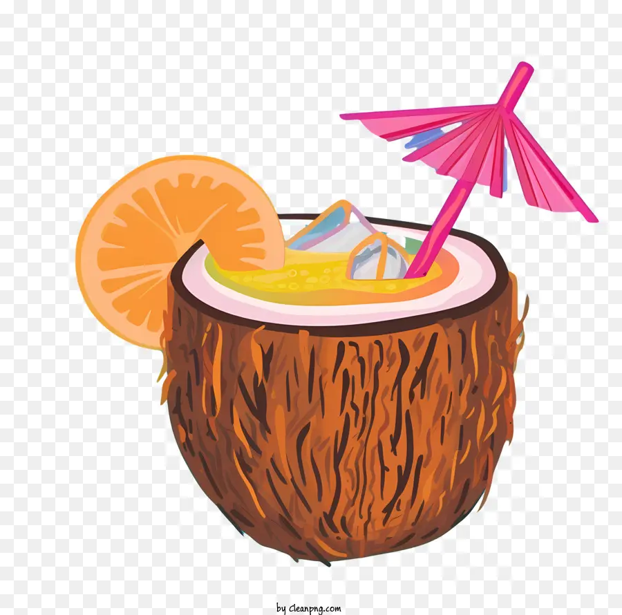 Bebida De Coco，Bebida Afrutada PNG