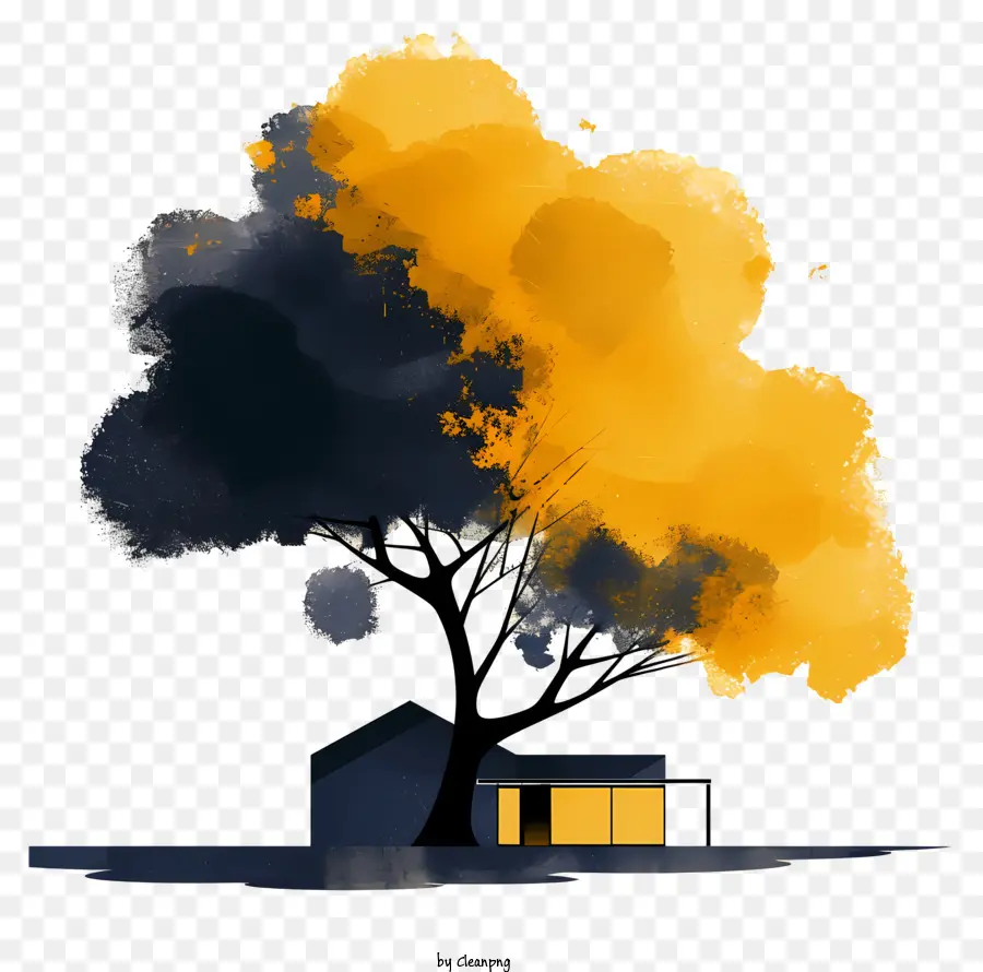 Arbol De Arquitectura，árbol Y Casa PNG