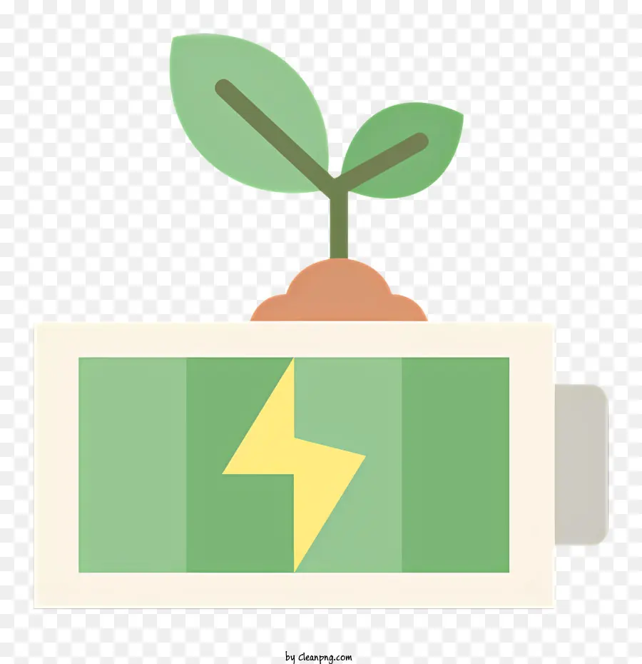 Batería Logotipo，Fuente De Energía Vegetal PNG