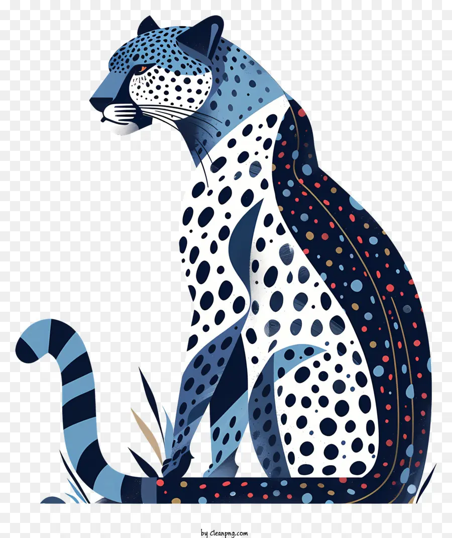 Leopardo Abstracto，Leopardo Colorido PNG