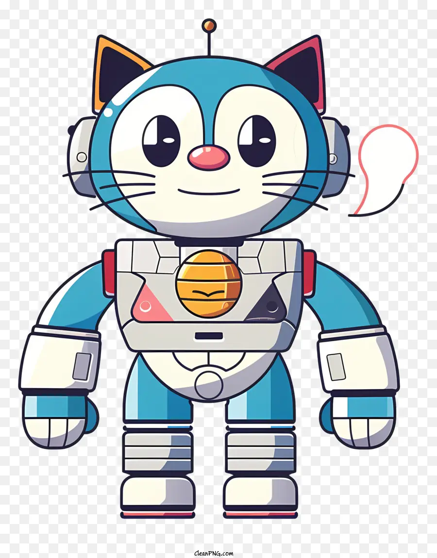 Robot De Gato，Robot Azul Y Blanco PNG