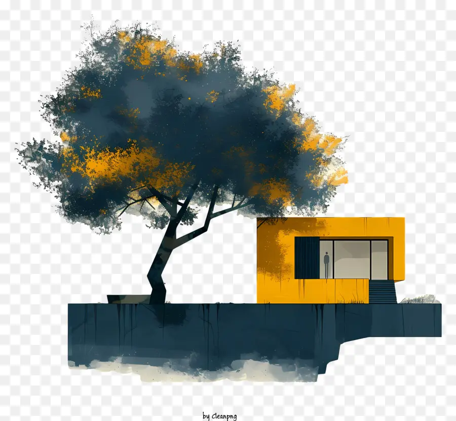 Arbol De Arquitectura，árbol Y Casa PNG