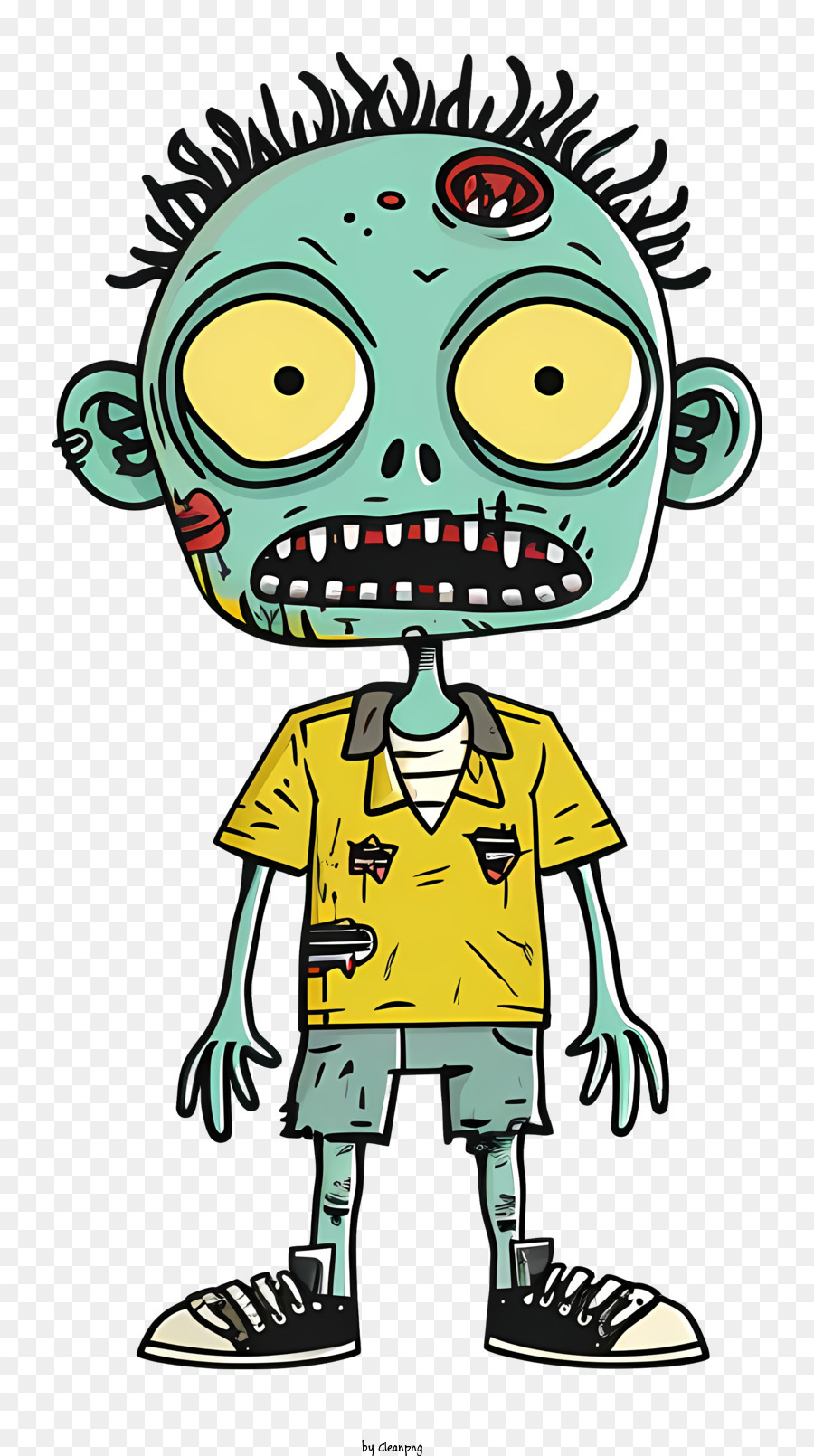 Descarga gratuita de Zombie, Zombie De Dibujos Animados, Camisa Amarilla Imágen de Png
