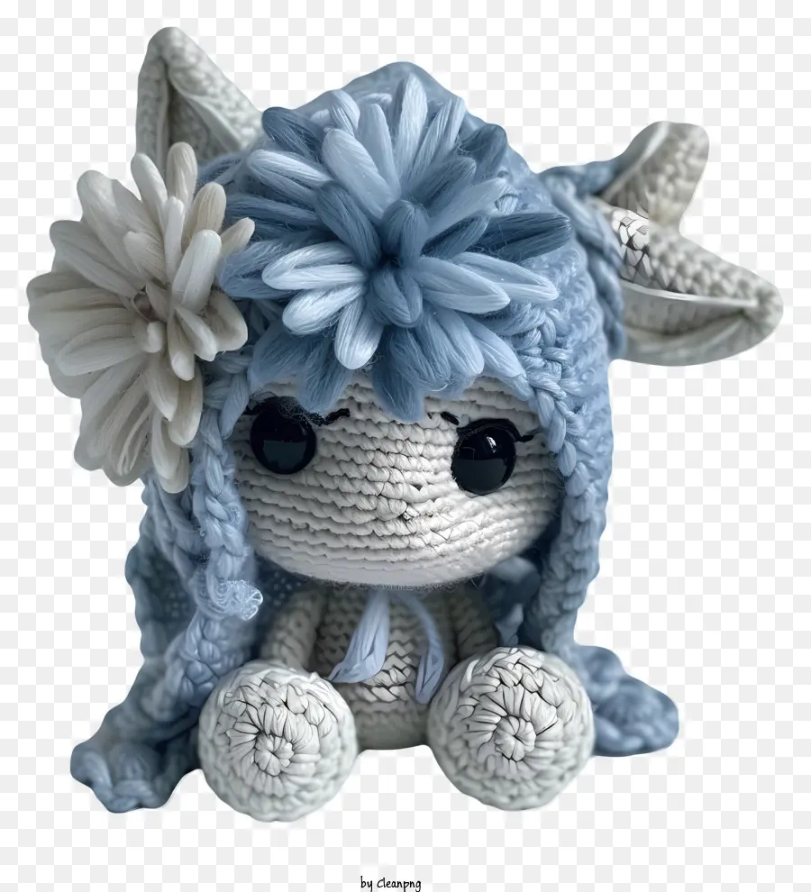 Muñeca De Ganchillo，Muñeca Azul PNG