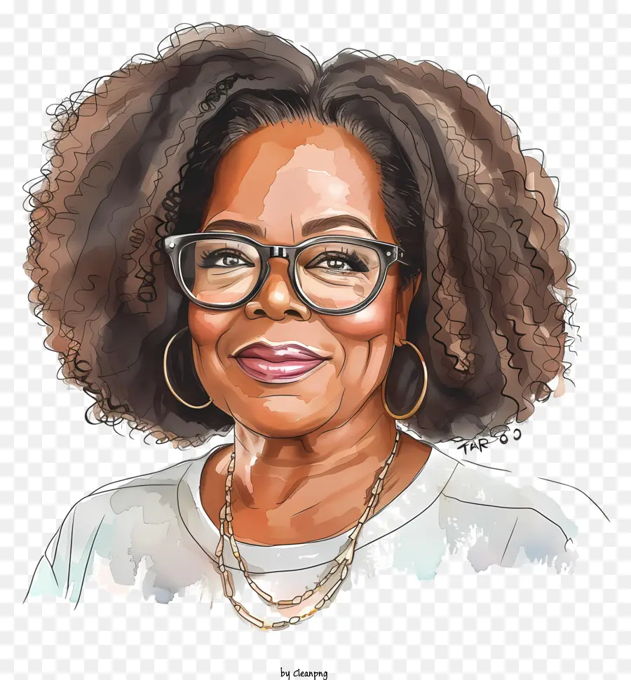 Oprah Winfrey，Retrato De Dibujo PNG