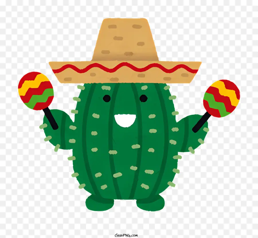 Dibujos Animados De Cactus，Sombrero PNG