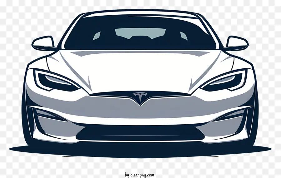 Coche De Tesla，Coche Eléctrico Blanco PNG