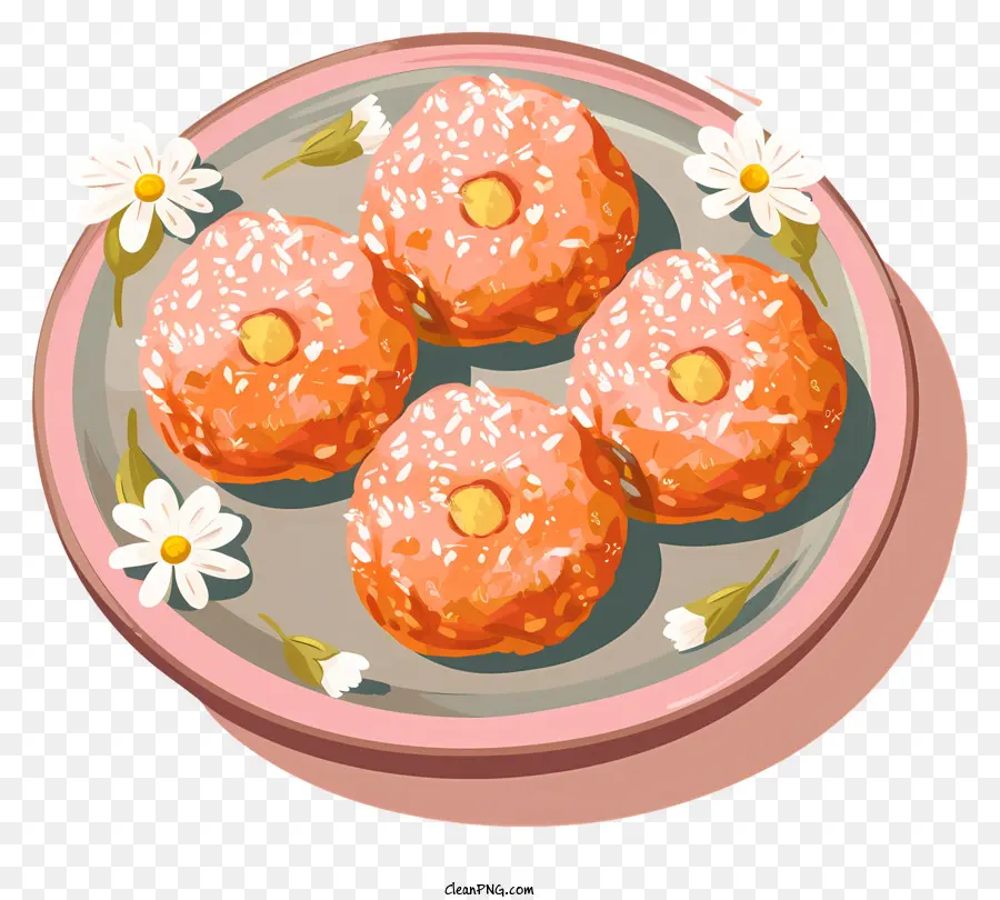 Laddu，Donas Rosas PNG