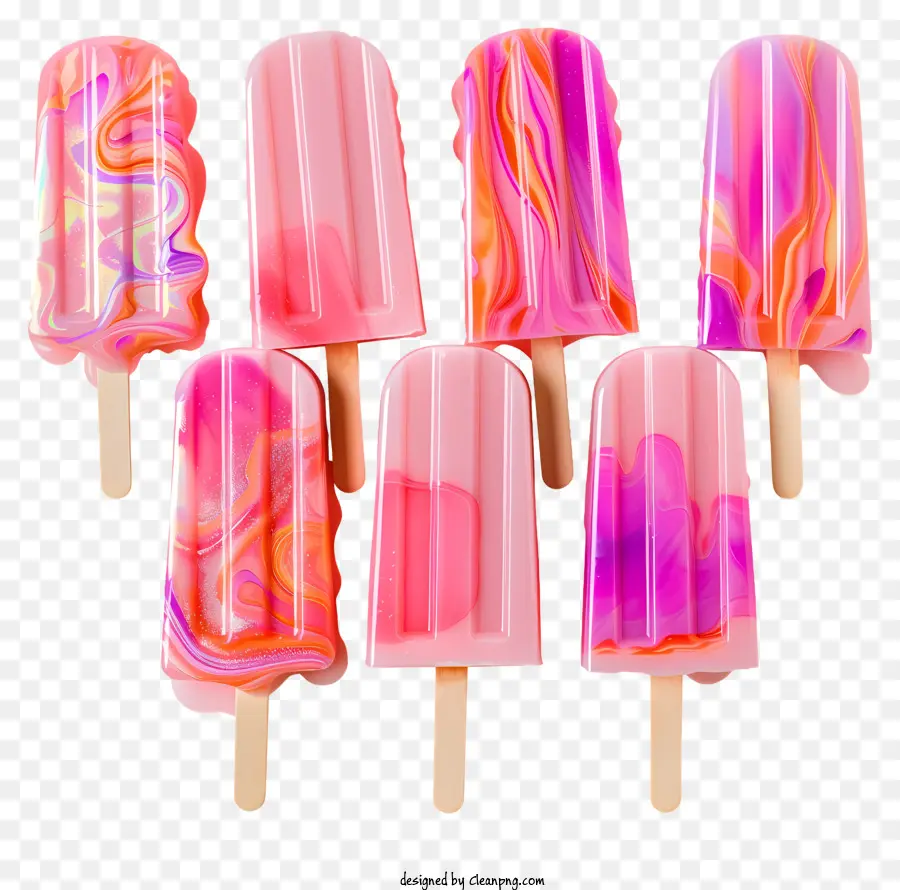 Las Paletas De Helado，Colores Remolinos PNG