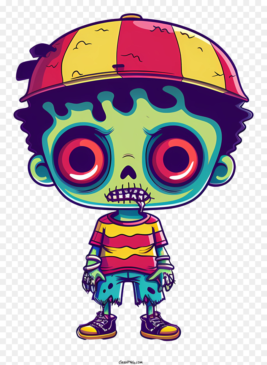 Descarga gratuita de Zombie, Zombie Boy, Camisa Rayada Roja Y Azul Imágen de Png