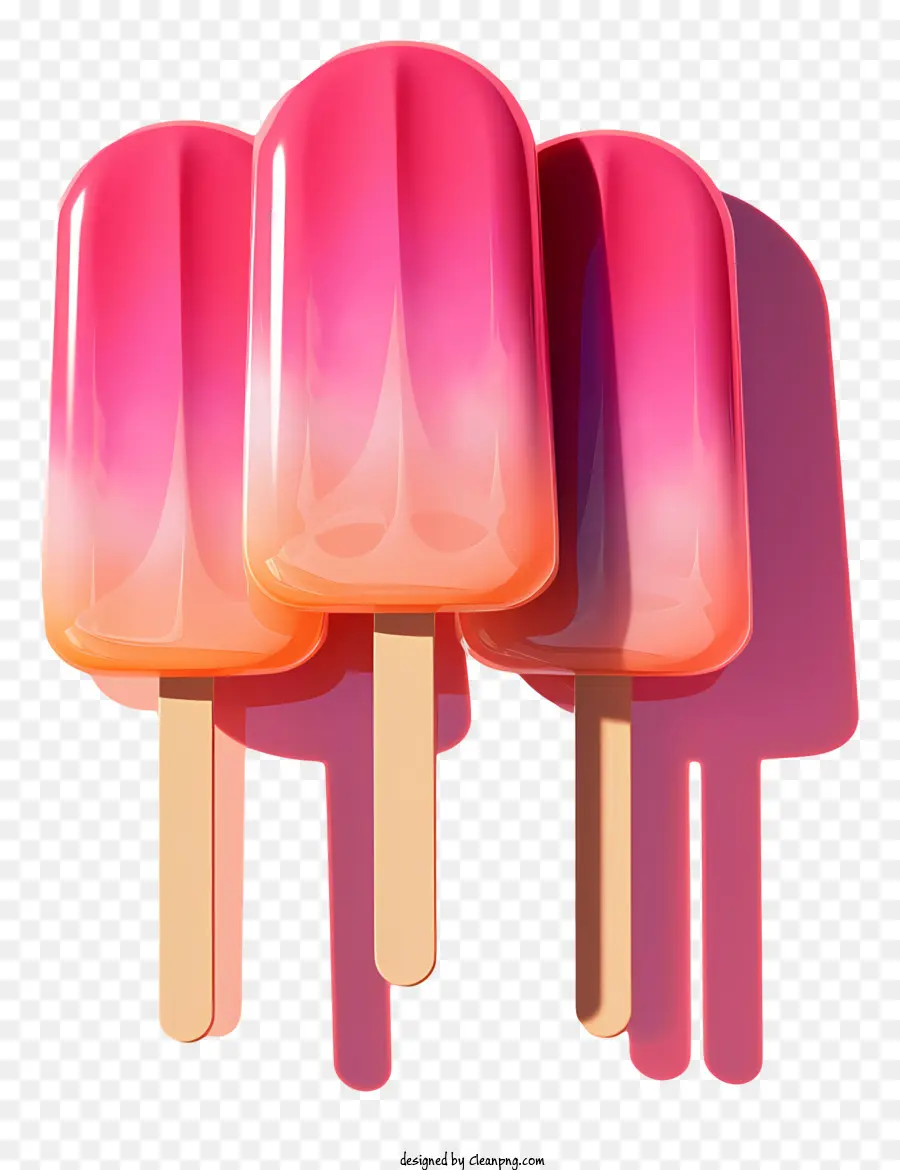 Las Paletas De Helado，Paletas De Color Rosa PNG