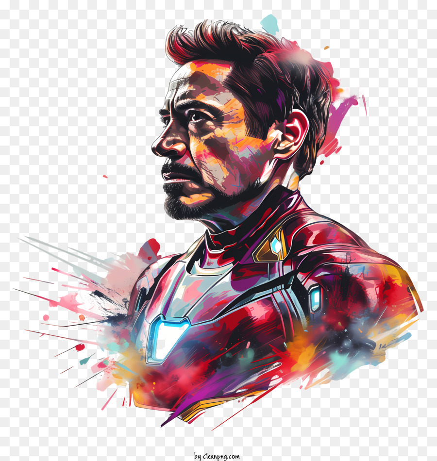 Descarga gratuita de Iron Man, Traje De Negocios, Pintura Colorida Imágen de Png