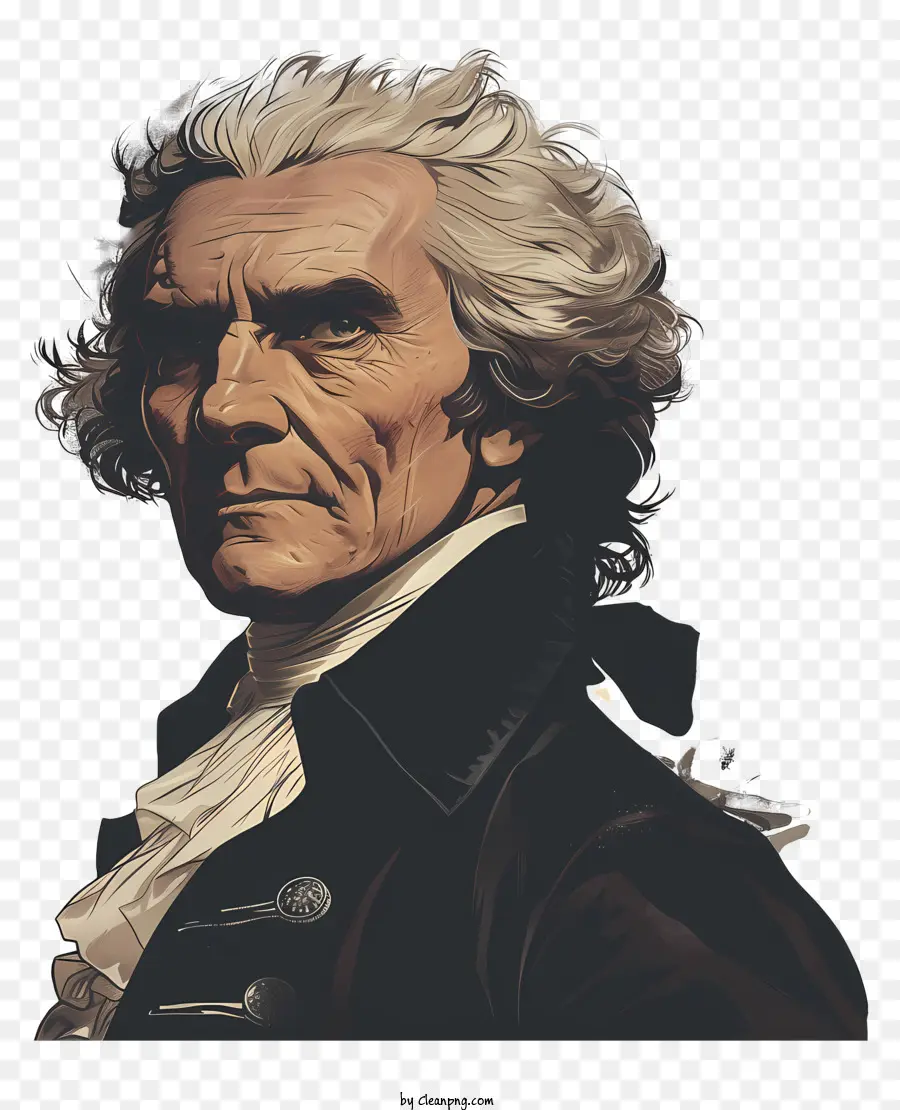 Thomas Jefferson，Expresión Grave PNG