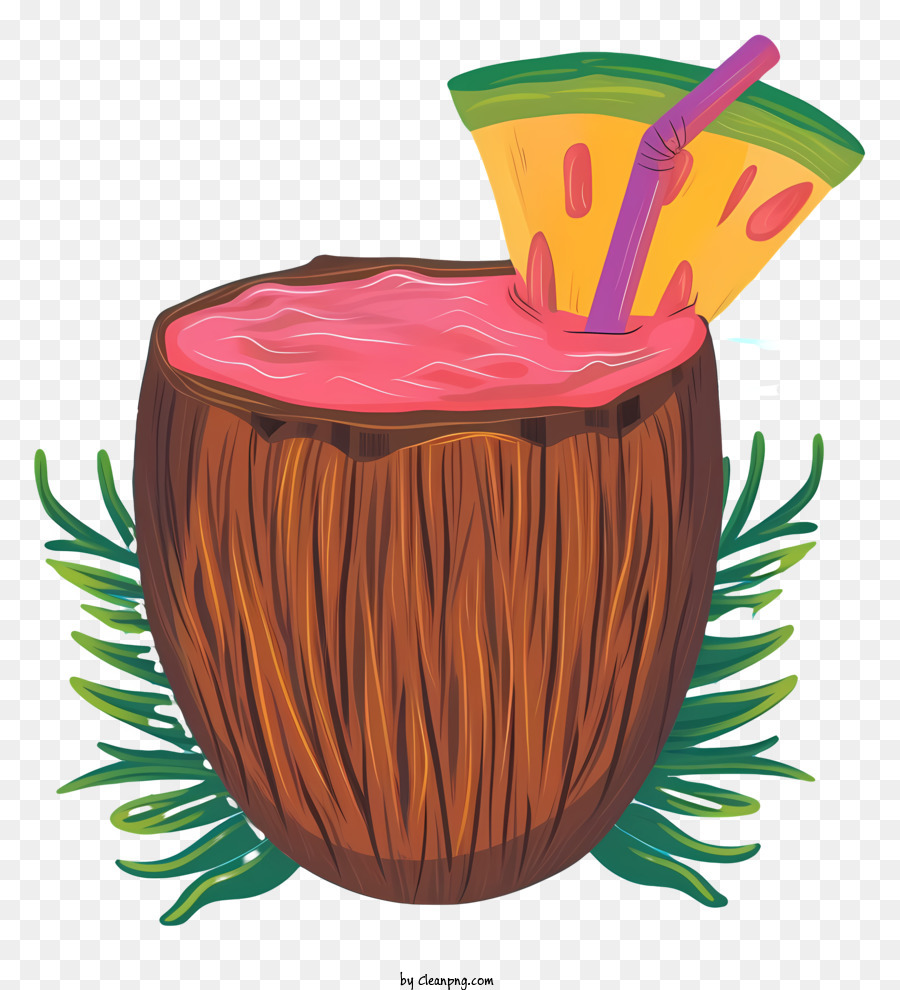 Descarga gratuita de Bebida De Coco, Bebida Tropical, Bebida De Color Rosa Imágen de Png