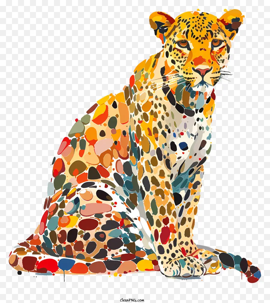 Leopardo Abstracto，Pintura De Leopardo PNG