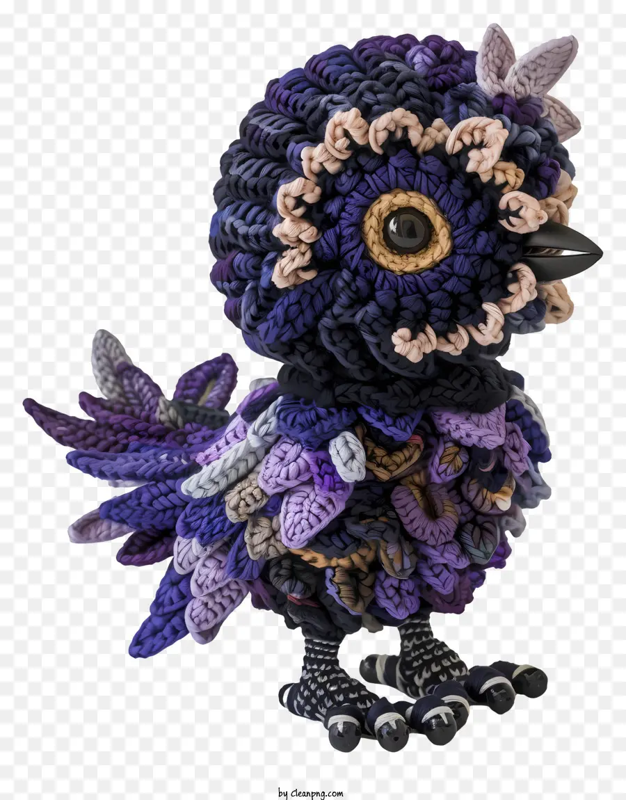 Pájaro De Ganchillo，Pájaro Morado PNG