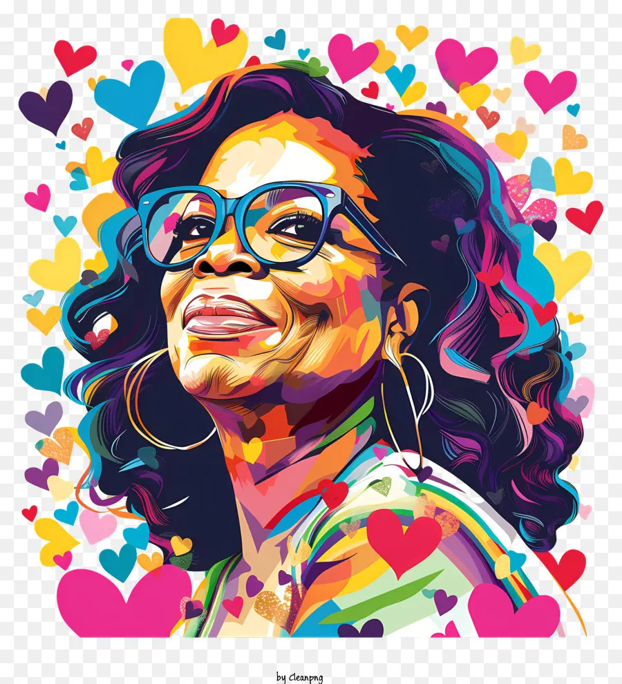 Oprah Winfrey，Mujer Con Gafas PNG