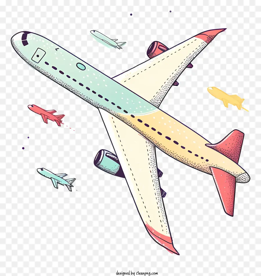 De Dibujos Animados De Avión，Avión Colorido PNG