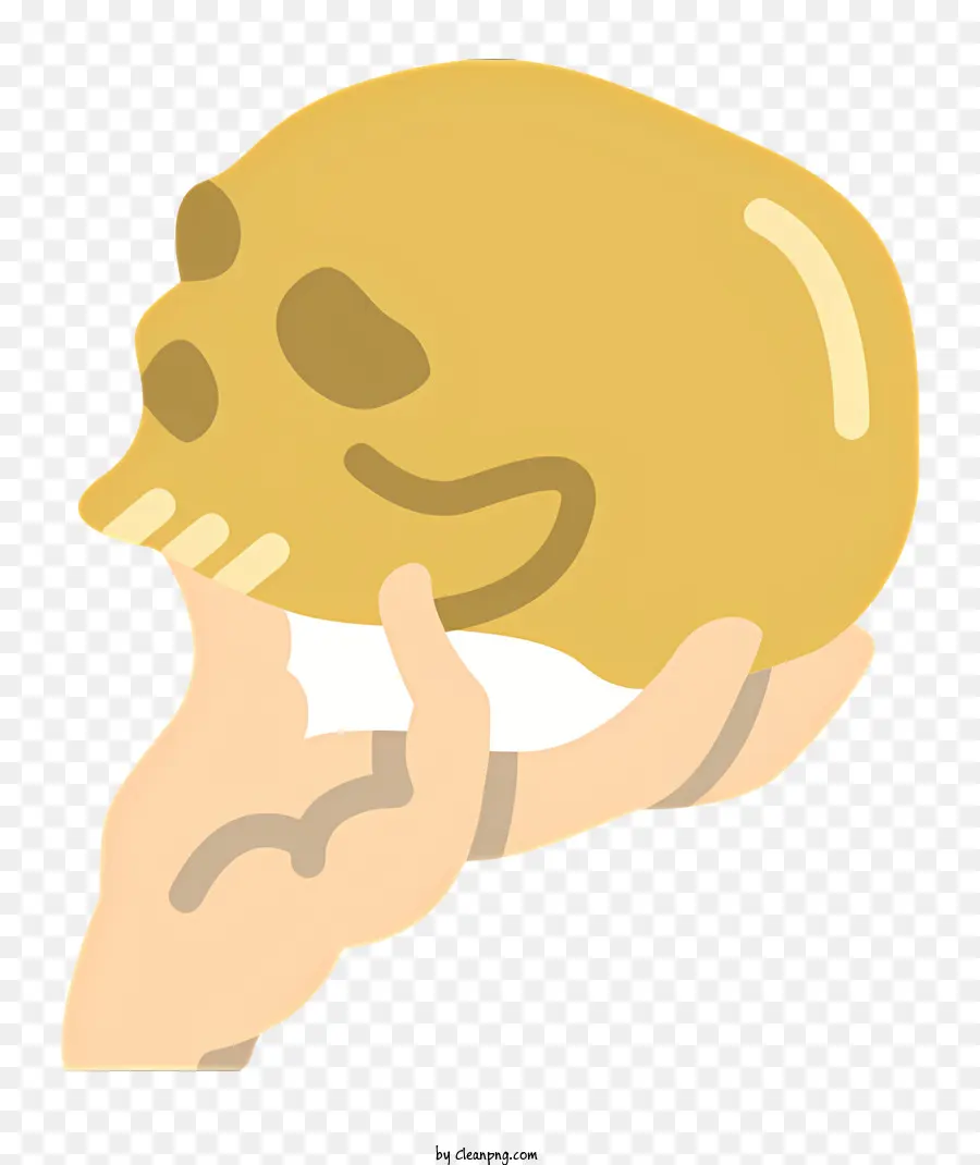 Shakespeare，Calavera Amarilla En La Mano PNG